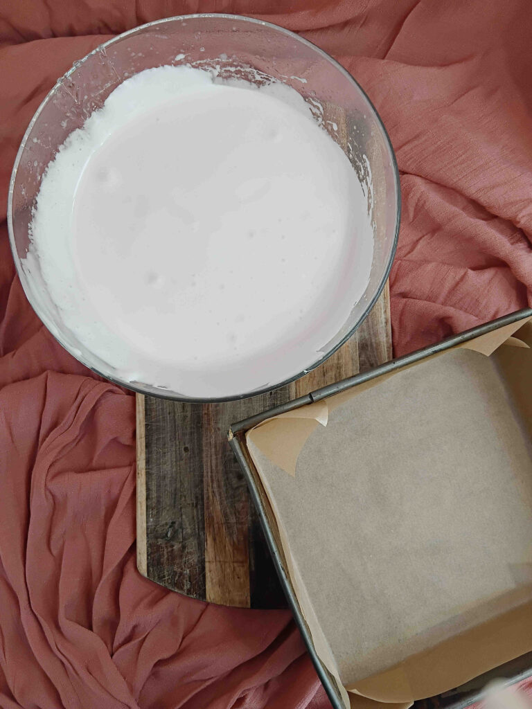 Vanilla marshmallow fully mixed