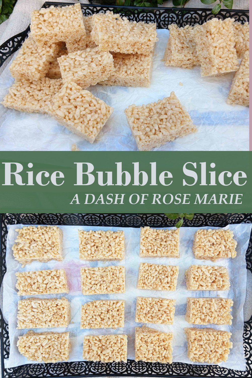 Rice Bubble Slice - A Dash Of Rose Marie