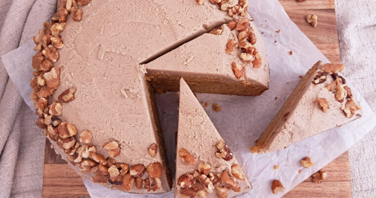 Pumpkin Cake – with spiced brown sugar frosting