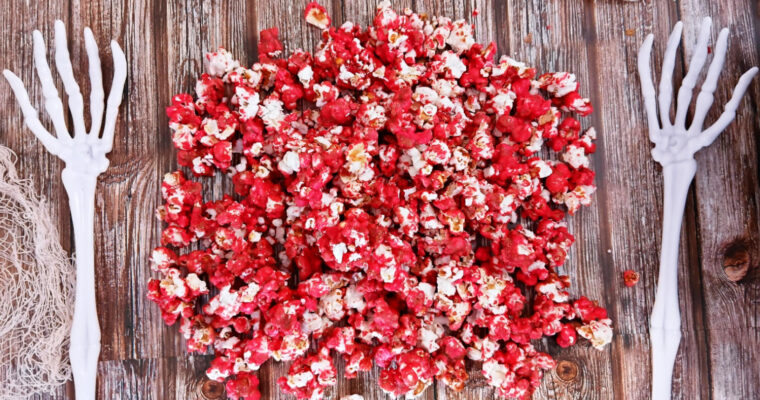 Bloody Popcorn – Red Candy Coated Popcorn