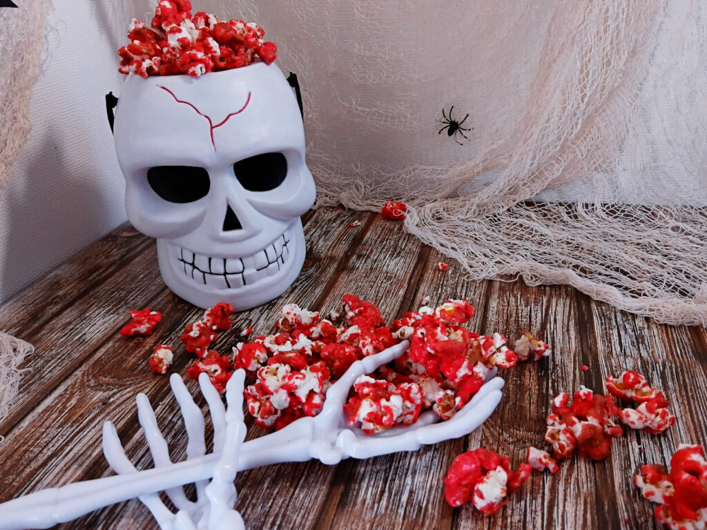 Bloody popcorn skull candy