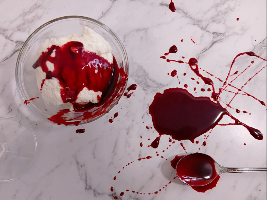 edible fake blood sauce