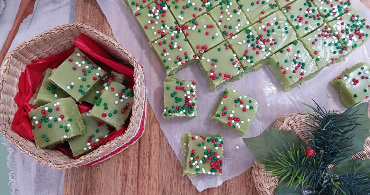 White Chocolate Christmas Fudge