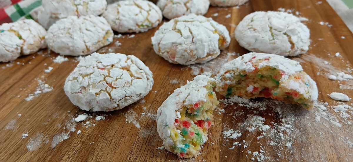 Sprinkle Crinkle Cookies