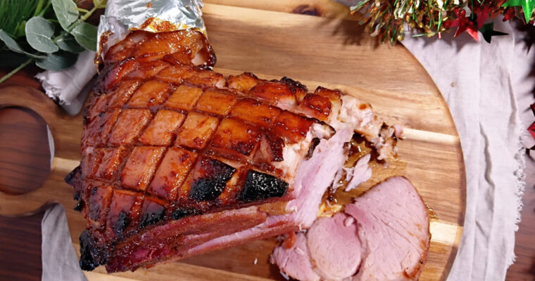 Spiced Apricot Glazed Ham