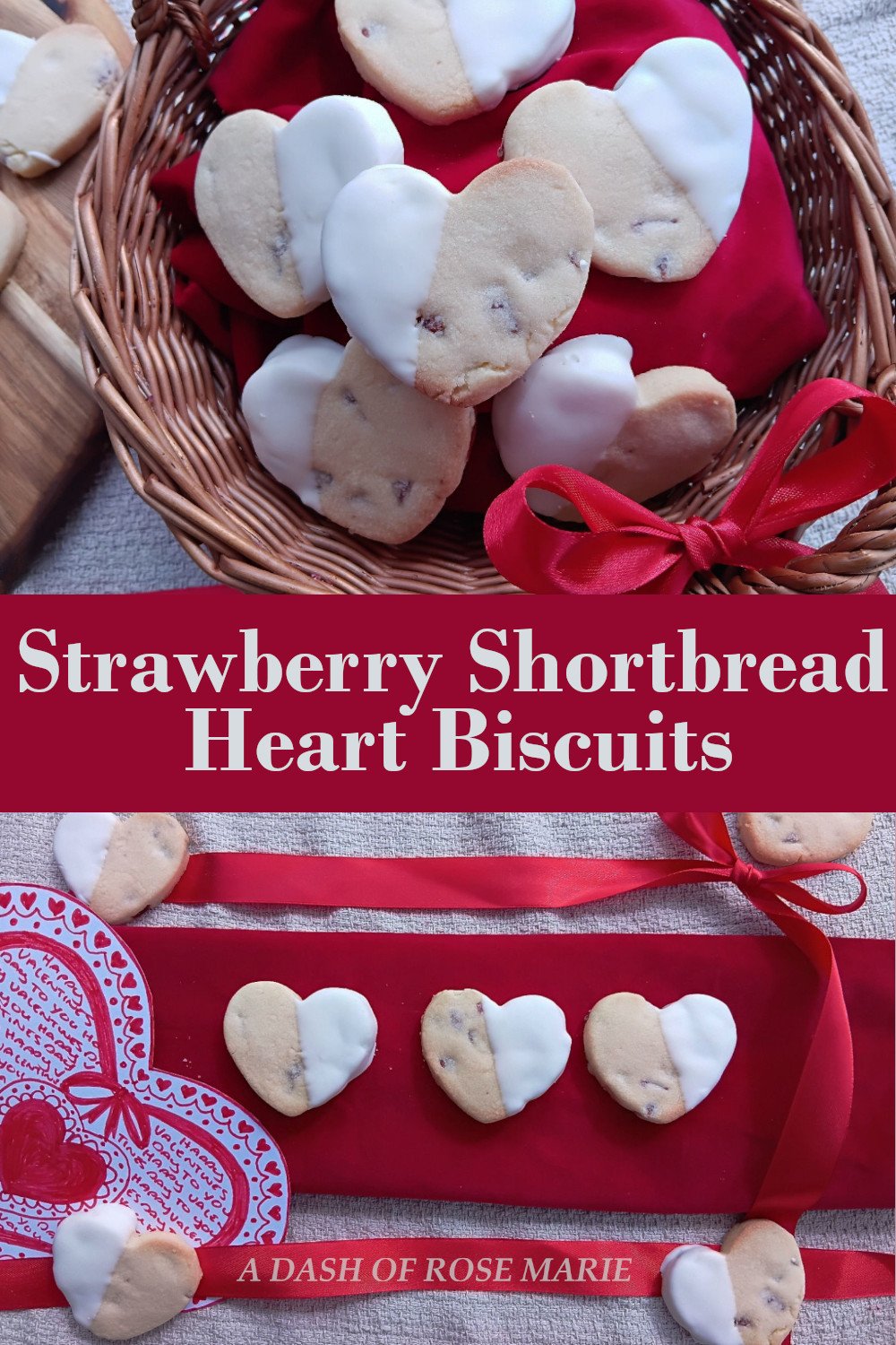 Marie Shortbread Strawberry Shortbread Heart Biscuits - A Dash Of Rose Marie