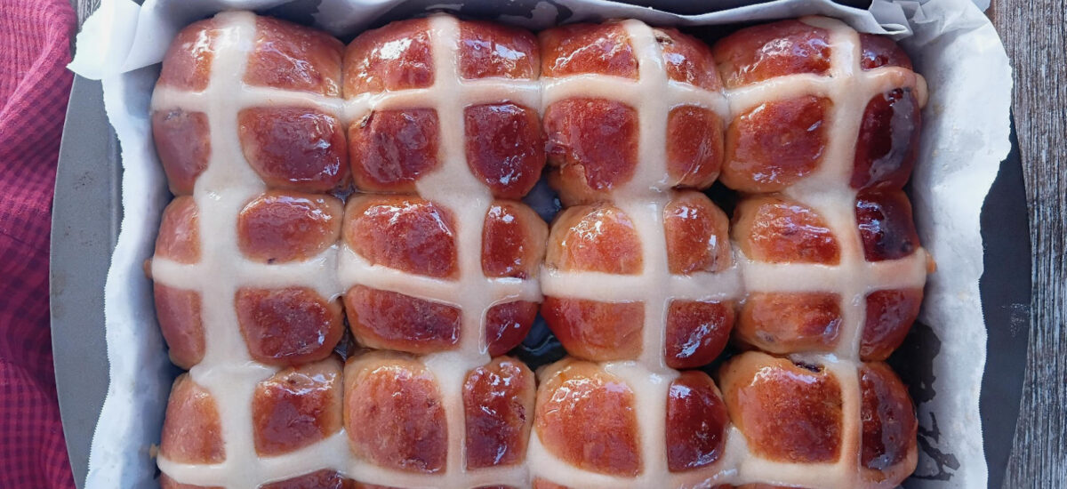 Orange & Cranberry Hot Cross Buns