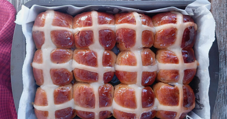 Orange & Cranberry Hot Cross Buns