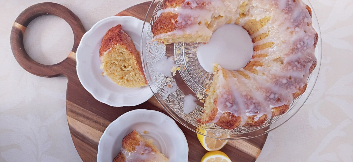 Lemon Cake with a simple lemon drizzle icing