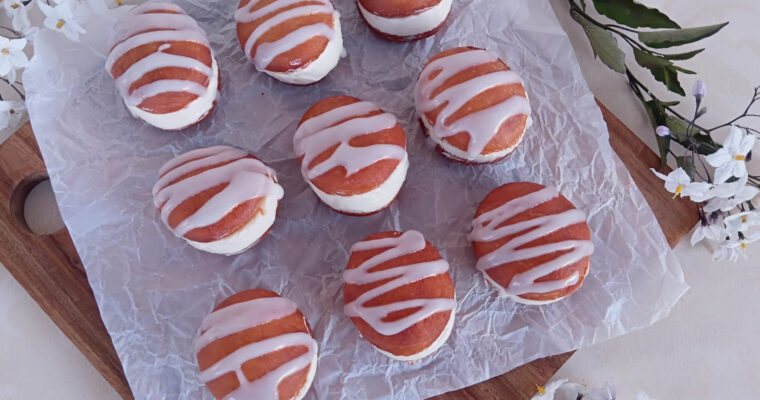 Mini Lemon Donuts – with cream cheese filling